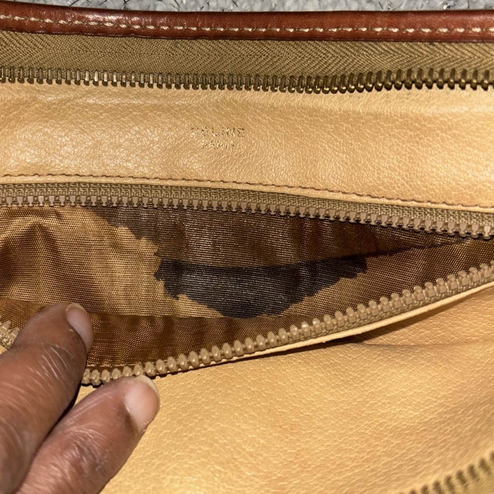 Celine wristlet/clutch!  10.5 inches x 8 inches!   Zippered closure. - Picture 8 of 9